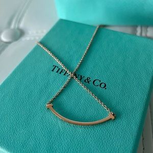 Tiffany Smile necklace 18k rose gold small